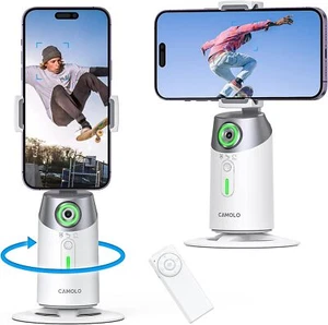Auto Face Tracking Tripod 360 Rotation Auto Face Phone Holder Smart Selfie - Picture 1 of 8