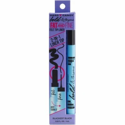 Hard Candy Bold & Gorgeous Fat and Fine Felt Tip Liner, Blackest Black, 0.03 fl - Image 1 of 3