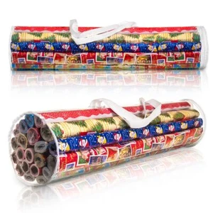 Wrapppin Gift  Storage Bag Organiser Xmas Christmas Birthday Wrapping Paper Tidy - Picture 1 of 11