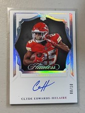 Clyde Edwards-Helaire 2020 Panini Flawless /10 Rookie RC Shadow Signatures Auto