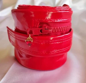 Exotic Dancer Money Ankle Bank Red PVC - Picture 1 of 11