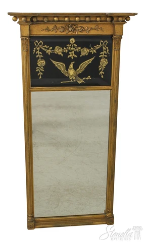 59614EC: FRIEDMAN BROTHERS Vintage Federal Eglomise Mirror Cover