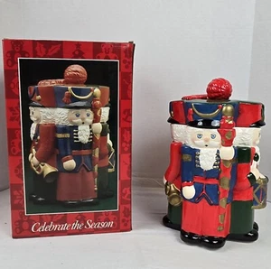 VINTAGE Celebrate The Season Holiday Music Nutcracker Cookie Jar 10 Inch w/ Box - Picture 1 of 11