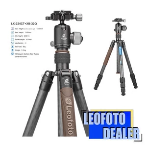 Leofoto Tripod LX-224CT + XB-32Q Reversible Travel Tripod with Ball Head - Picture 1 of 12