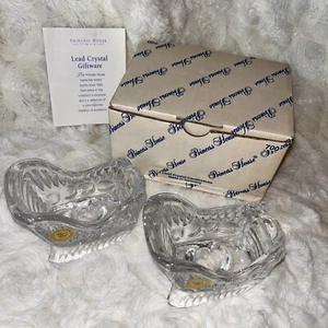 VTG Princess House 24% Lead Crystal, 2 Sleigh Candle Stick Holders #700 Set of 2 - Picture 1 of 13