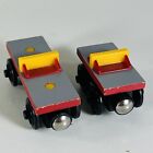 Rocky Flatbed Tenders Thomas the Train Wooden Railway Front Back Cargo Lot of 2