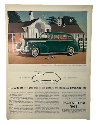 Vintage 1940 Packard 120 Automobile Color Print Ad Life Magazine Cars Autos Car - Image 1 of 3