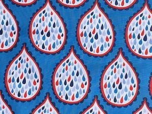 By 1/2 Yard Blend Fabrics True Blue Ana Davis ~ Droplets Blue ~ water ocean sea - Picture 1 of 3