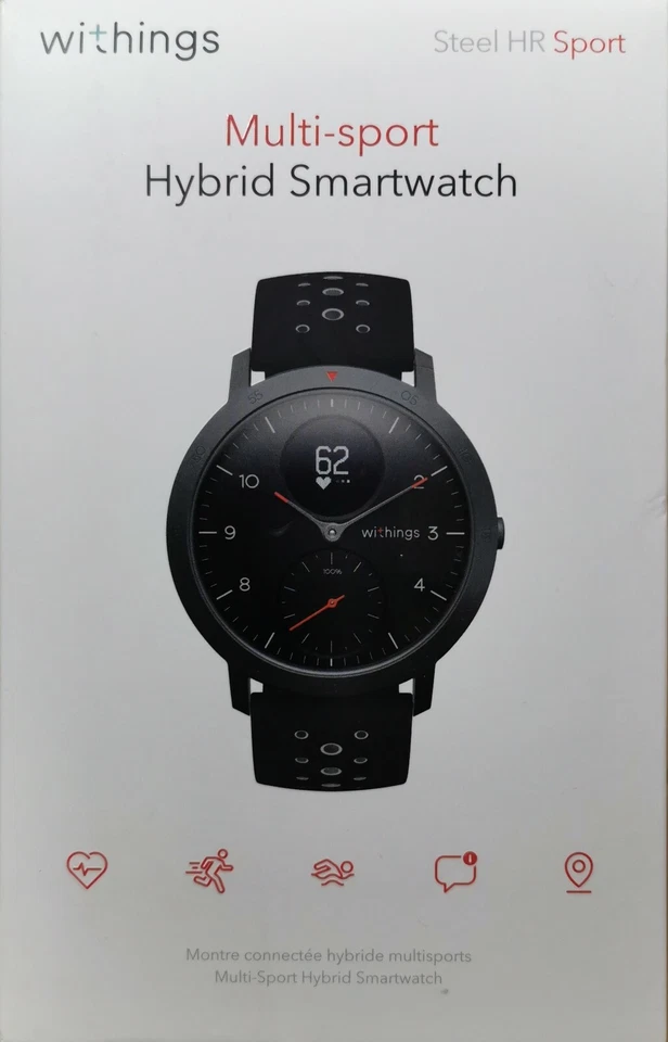 Withings Steel HR Sport - Multisport Hybrid Smartwatch Connected GPS, OVP G - Bild 1 von 1