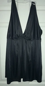 Nueva Camisola NATORI Ropa de Dormir Satén XL Negra Nueva Sin Etiquetas - Imagen 1 de 4