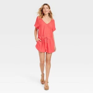Universal Thread Women's Short Sleeve Rompers Casual Short Jumpsuit - Picture 1 of 15