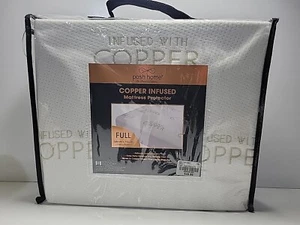 "Protector completo de cubierta de colchón con infusión de cobre Posh Home 54""x75"" nuevo con etiquetas" - Imagen 1 de 2