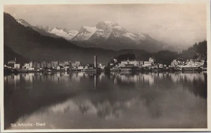 Suiza St Moritz Bad Vintage RPPC B188 - Imagen 1 de 2
