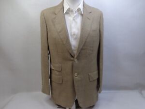 VTG DUNHILL LONDON SILK WOOL SPORT COAT 38R BEIGE MADE IN ITALY