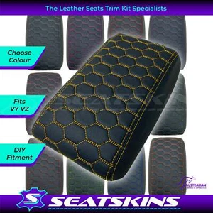 CONSOLE COVER ARM REST CUSTOM TO FIT HOLDEN VY VZ HEXAGON STITCH CHOOSE COLOUR - Picture 1 of 18