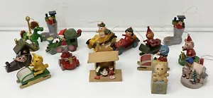 Vintage Konvolut 15 Russ Beeren Holz Weihnachtsschmuck Krippe Autos Tiere lesen - Bild 1 von 23