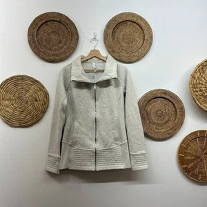 Chaqueta Sudadera Lululemon Gris Cremallera Completa Tejida 8 Ropa Activa Atletismo - Imagen 1 de 7