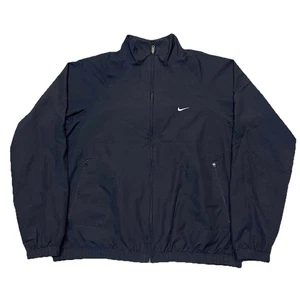 Chaqueta cortavientos vintage Nike para hombre grande negra cremallera completa departamento deportivo - Imagen 1 de 6