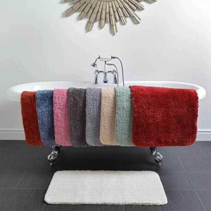 Tapete de banho Allure microfibra 50 x 80 cm antiderrapante pilha profunda luxo macio tapete de banheiro - Imagem 1 de 1