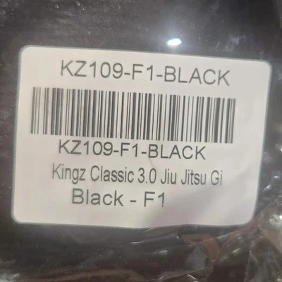Kingz Classic Jiu Jitsu Gi Negro KZ109 F1 F2 A2 Adulto Foto 1 de 4