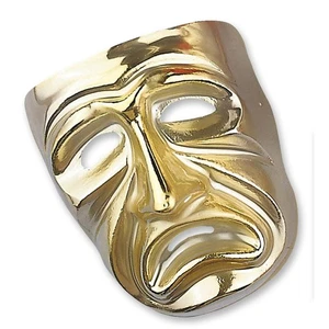 Weinende Maske Goldmaske Venezianische Ballmaske Opernmaske Venedigmaske gold - Bild 1 von 1