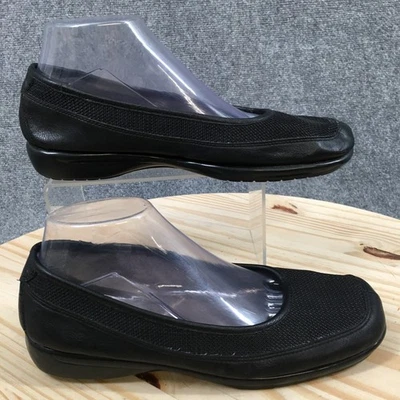 Aerosoles Shoes Womens 9.5 M Apricot Casual Comfort Slip Ons Flats Black Fabric - Image 1 of 4