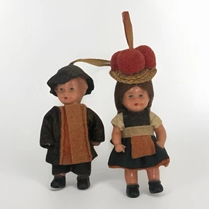 Muñecas alemanas de celuloide vintage niño y niña juguete de 3,5” años 40 años 50 - Imagen 1 de 3