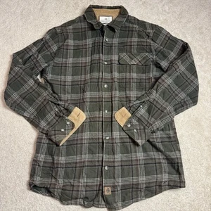 Legendary Whitetails Buck Camp Mens Plaid Flannel Button UP Shirt Tall LT Green - Picture 1 of 7