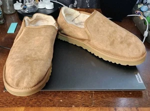UGG Kenton Chesnit Brown Suede Slip-On Slipper Shoes, Men's Size 13, EUC - Picture 1 of 9