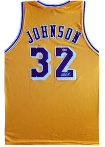 Magic Johnson Autogramm - Custom Jersey signiert mit COA (Beckett) - Bild 1 von 3