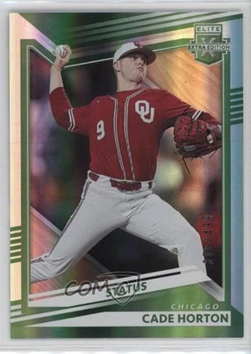 2022 Panini Elite Extra Edition Status Green /499 Cade Horton #7 - Image 1 of 2