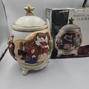 Barattolo biscotti presepe Jay importazione ceramica natalizia  - Foto 1 di 10