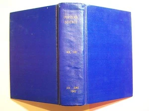 BOOK 1945 POPULAR SCIENCE JANUARY – JUNE HARDCOVER 5 VOLUMES IN 1 - Picture 1 of 12