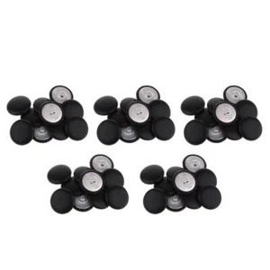 50 Pieces Imitation Leather Shank button 25mm - Black - Picture 1 of 7