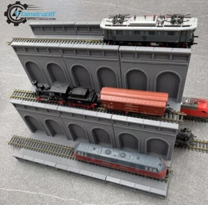 Viaducto con guía de vía en vía N, TT, H0, modular ampliable - Imagen 1 de 27