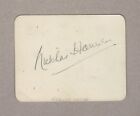 Nicholas Hannen - Original Handsigned Index Card 1945 "Quo Vadis", "Winslow Boy"