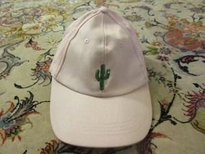 Sequined Cactus Pink Baseball Cap Hat Womens One Size Adjustable - Picture 1 of 2