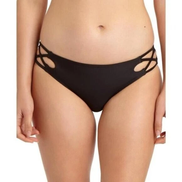California Waves Women’s Size XL Caged Bikini Swim Bottom Black MY20261BB - Image 1 of 1