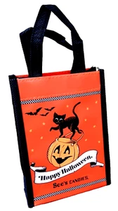 See's Candies Halloween Gato Negro Truco o Trato Bolsa NUEVO - Imagen 1 de 3