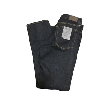 J.Crew Selvedge Jeans Men 30x32 The Sutton Blue Raw Denim Straight Dark Wash NEW - Picture 1 of 12