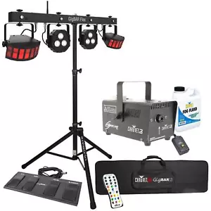 Chauvet DJ GigBar Flex Pack-n-Go Effect Lighting System + Stand + Fog Machine - Picture 1 of 12