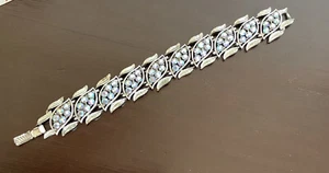 Signed Vendome AB Bracelet With Leaf Motif - Picture 1 of 5
