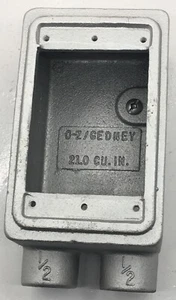 FSS150 O.Z./GEDNEY NEW OTHER 1/2-INCH GRAY IRON TYPE FSS SHALLOW 1-GANG CAST DEV - Picture 1 of 3