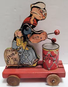 1933-35 FISHER PRICE POPEYE & SWEET PEA PULL TOY - Picture 1 of 9