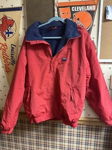 Vintage White Sierra Men’s Size XL Red/Blue 100% Nylon Fleece Lined Ski Jacket - Picture 1 of 6