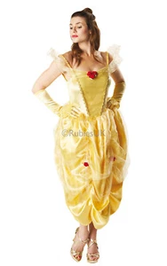 Damas DISNEY BELLE Deluxe Princesa Cuento de Hadas Vestido Elegante Disfraz Adulto Conjunto - Imagen 1 de 2