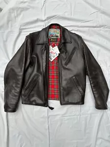 Aero Leather Half Belt Lederjacke UK 38 (M), Pferdeleder braun - Bild 1 von 20