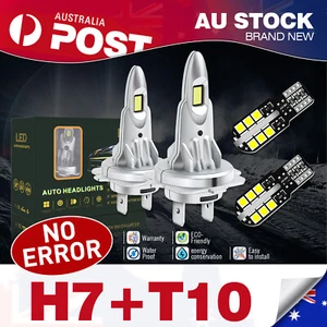 2x For AUDI Q7 2006 - 2011 Kit Hi/Low Beam H7 LED Headlight Globes 6500K CANBUS - Picture 1 of 20
