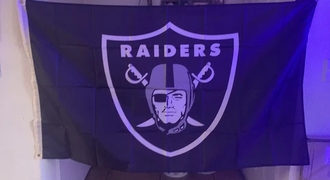 las vegas raiders flag 3x5 Single Sided Cover