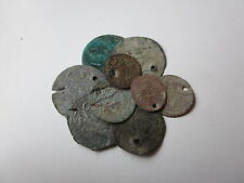 ancient lot of 9 copper or bronze coins Islamic medieval period.Uncleaned!